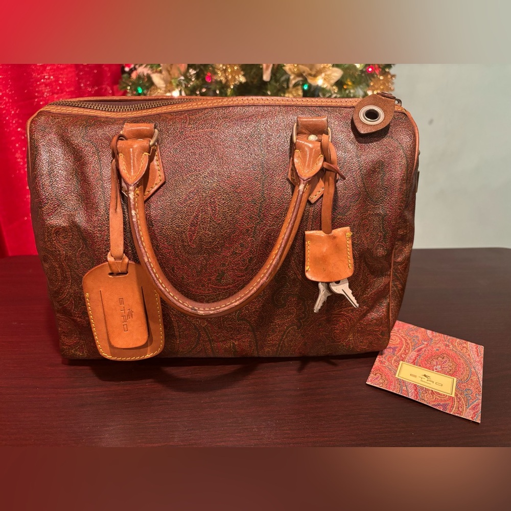 ETRO Milano Paisley Jacquard Boston handbag